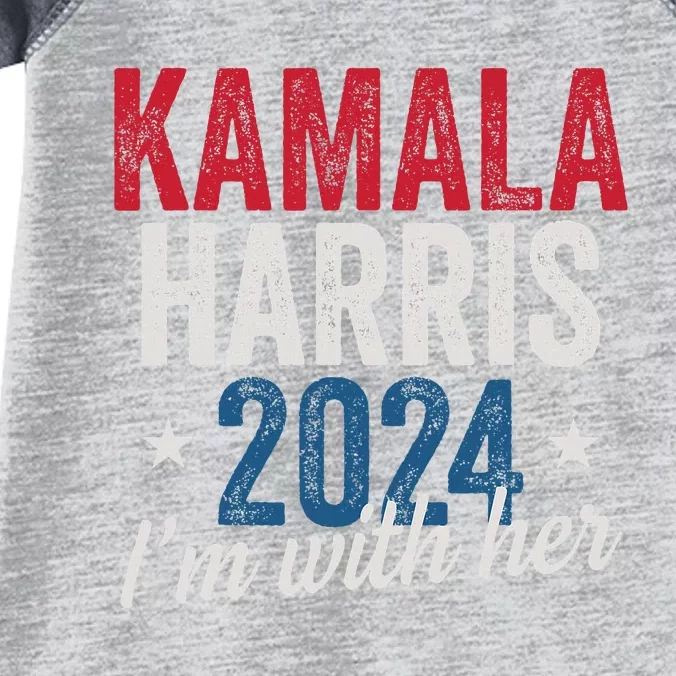 Kamala Harris 2024 Support IM With Her Kamala Harris 2024 Infant Baby Jersey Bodysuit