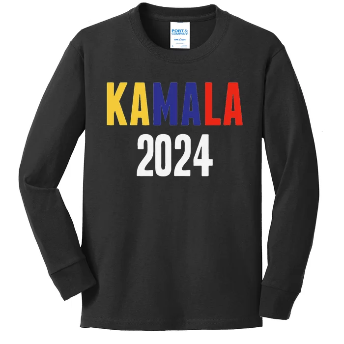 Kamala Harris 2024 For President Campaign Kids Long Sleeve Shirt