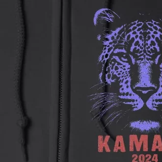 Kamala Harris 2024 For President Leopard Full Zip Hoodie