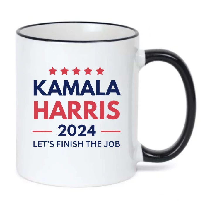 Kamala Harris 2024 LetS Finish The Job Madam President Black Color Changing Mug