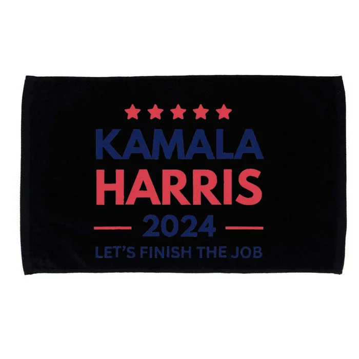 Kamala Harris 2024 LetS Finish The Job Madam President Microfiber Hand Towel