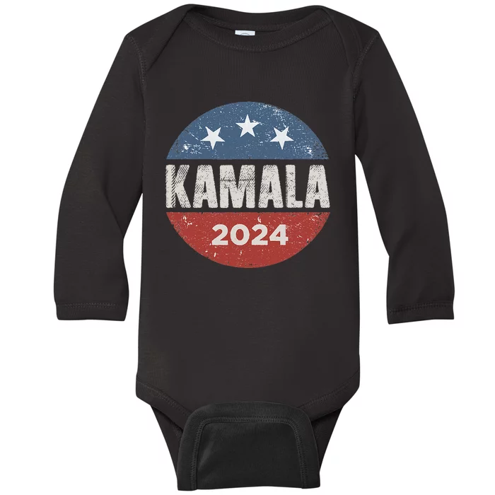 Kamala Harris 2024 For President Campaign Baby Long Sleeve Bodysuit