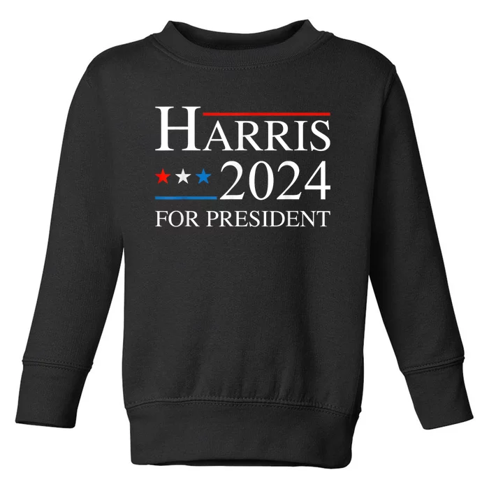 Kamala Harris 2024 For President Election Campaign Toddler Sweatshirt