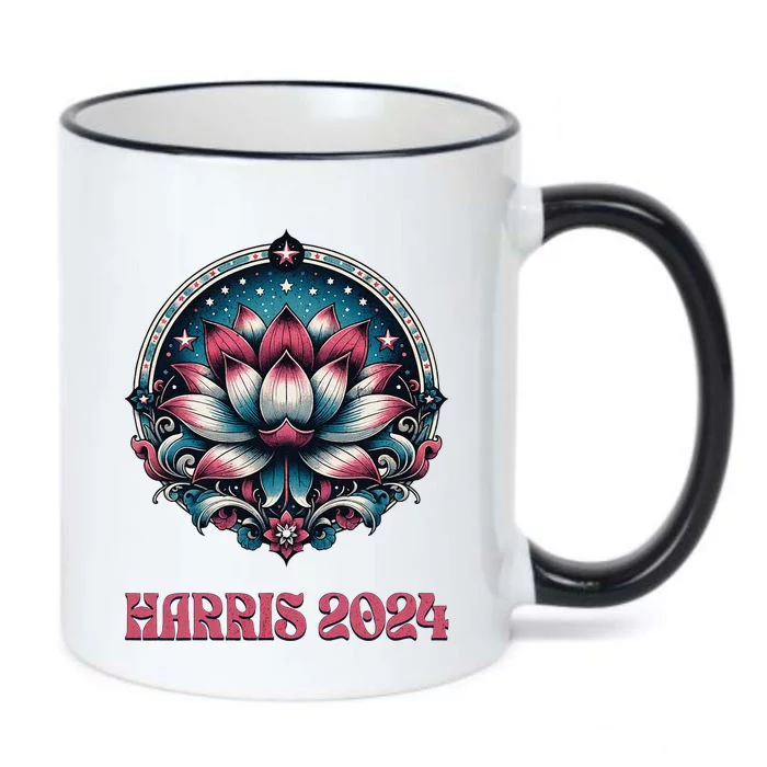 Kamala Harris 2024 Presidential Campaign American Lotus Black Color Changing Mug