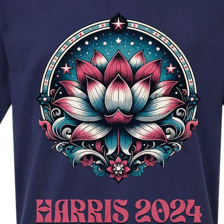 Kamala Harris 2024 Presidential Campaign American Lotus Sueded Cloud Jersey T-Shirt