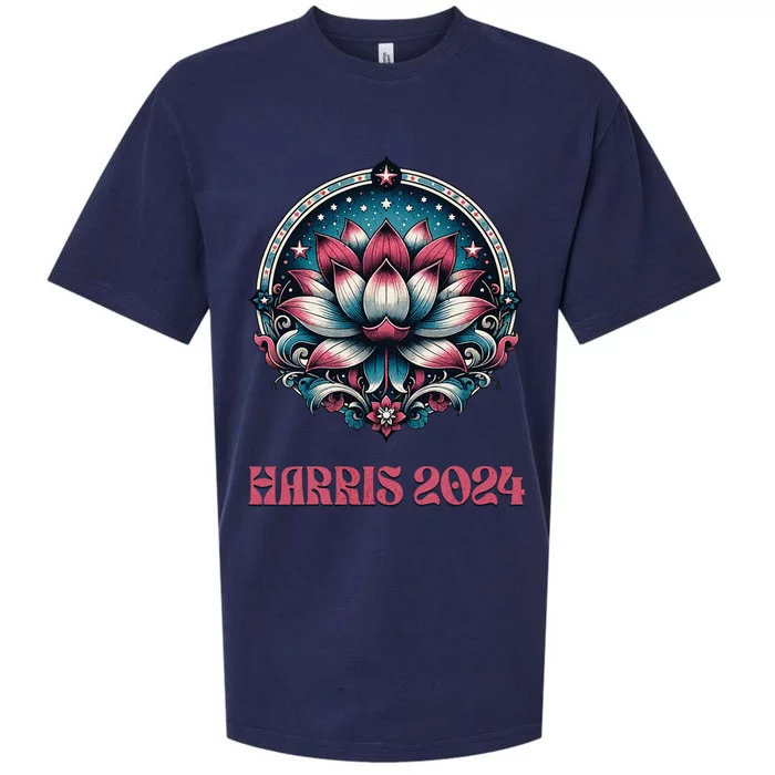 Kamala Harris 2024 Presidential Campaign American Lotus Sueded Cloud Jersey T-Shirt