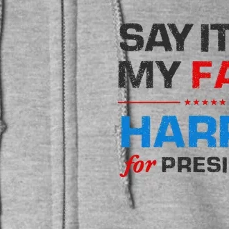 Kamala Harris 2024 Say It To My Face Debate Me Full Zip Hoodie