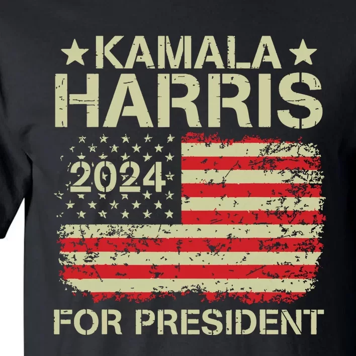 Kamala Harris 2024 For President Tall T-Shirt