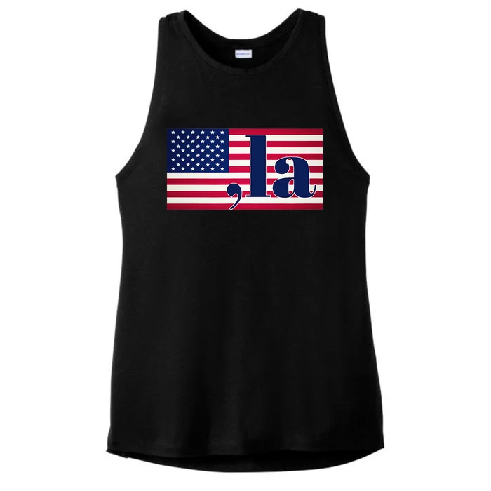 Kamala Harris 2024 President Ladies Tri-Blend Wicking Tank