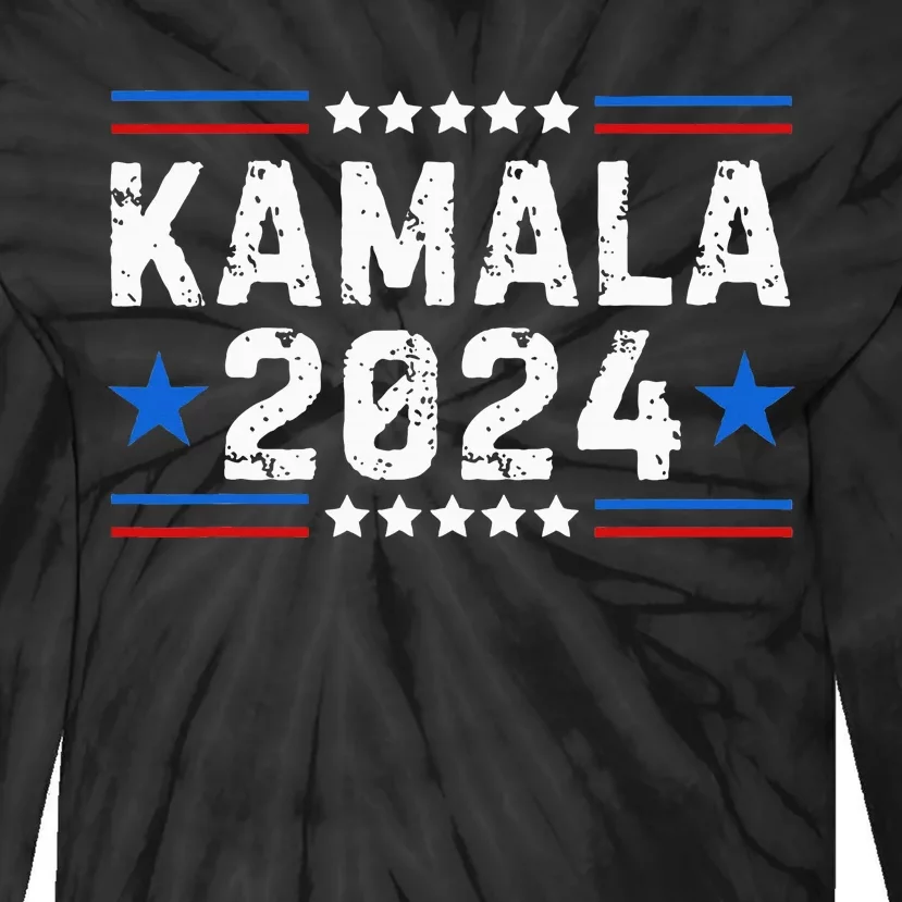 Kamala Harris 2024 President Harris Election Tie-Dye Long Sleeve Shirt