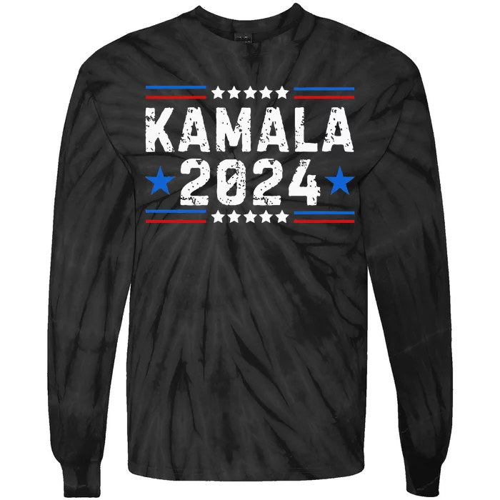 Kamala Harris 2024 President Harris Election Tie-Dye Long Sleeve Shirt