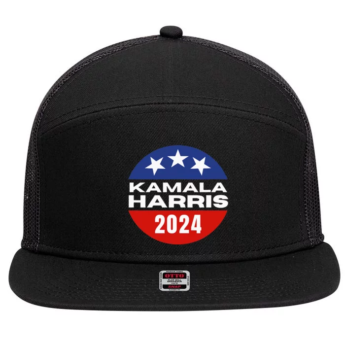 Kamala Harris 2024 7 Panel Mesh Trucker Snapback Hat