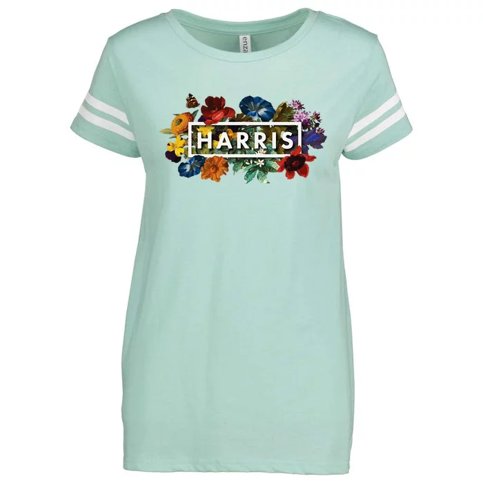 Kamala Harris 2024 Vintage Floral Women Harris President Enza Ladies Jersey Football T-Shirt