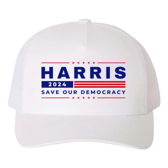 Kamala Harris 2024 Harris 2024 Save Our Democracy Blue Yupoong Adult 5-Panel Trucker Hat