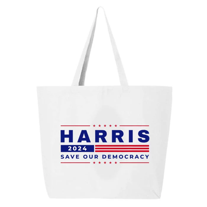 Kamala Harris 2024 Harris 2024 Save Our Democracy Blue 25L Jumbo Tote