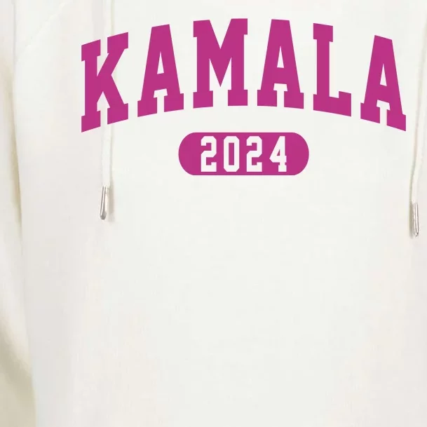 Kamala Harris 2024 President Varsity Print Womens Funnel Neck Pullover Hood