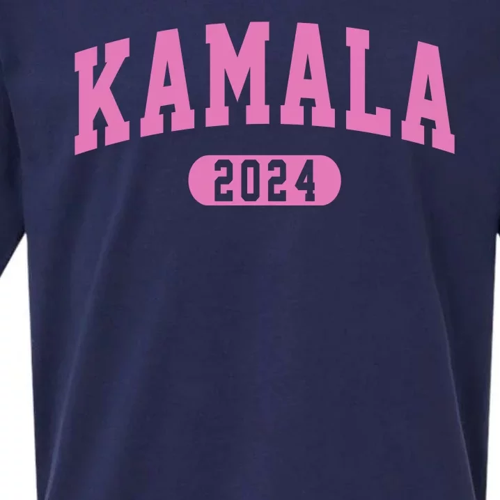 Kamala Harris 2024 President Varsity Print Sueded Cloud Jersey T-Shirt