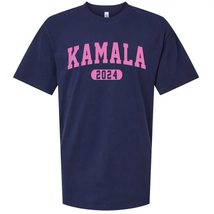 Kamala Harris 2024 President Varsity Print Sueded Cloud Jersey T-Shirt