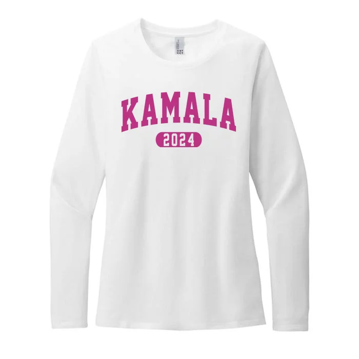 Kamala Harris 2024 President Varsity Print Womens CVC Long Sleeve Shirt