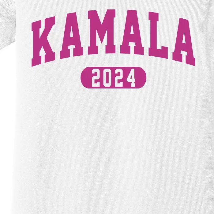 Kamala Harris 2024 President Varsity Print Baby Bodysuit