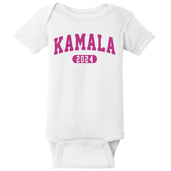 Kamala Harris 2024 President Varsity Print Baby Bodysuit