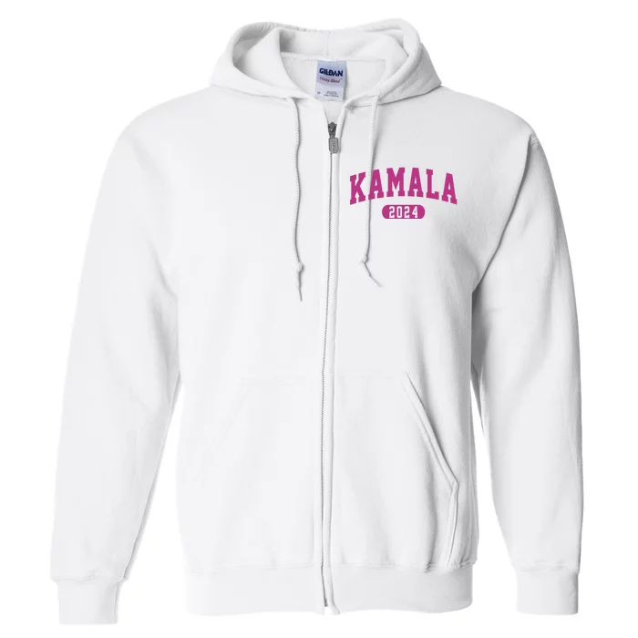 Kamala Harris 2024 President Varsity Print Full Zip Hoodie