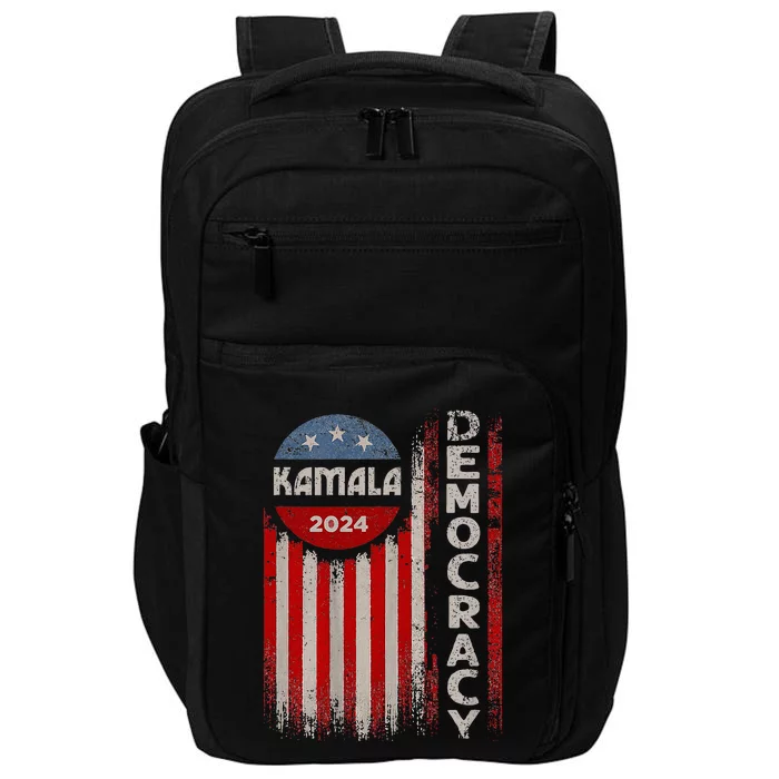 Kamala Harris 2024 Us Flag Democratic President Impact Tech Backpack