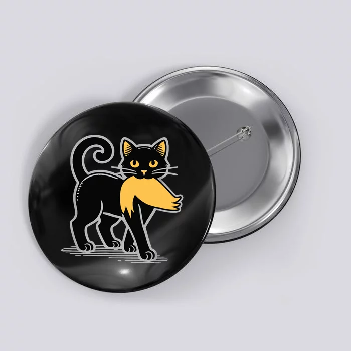 Kamala Harris 2024 Cat Carrying Trump Hair Sarcastic Walz Button