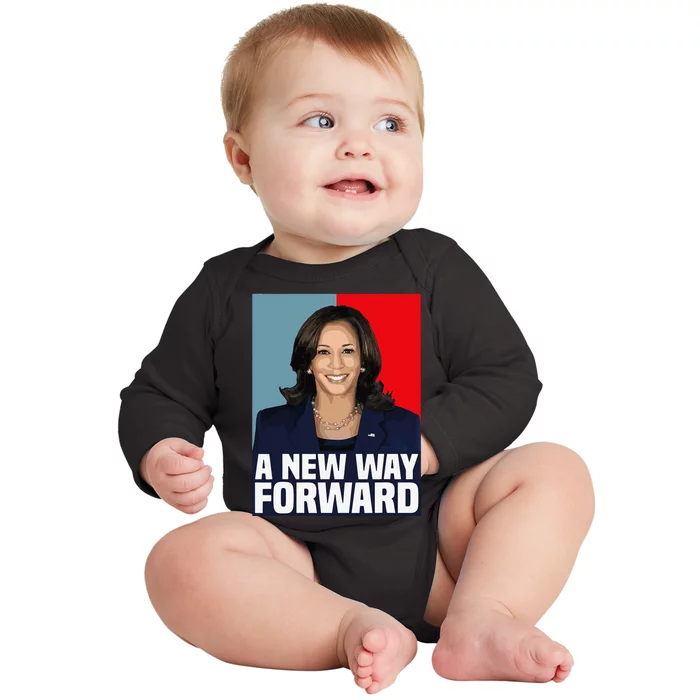 Kamala Harris 2024 A New Way Forward Election Baby Long Sleeve Bodysuit