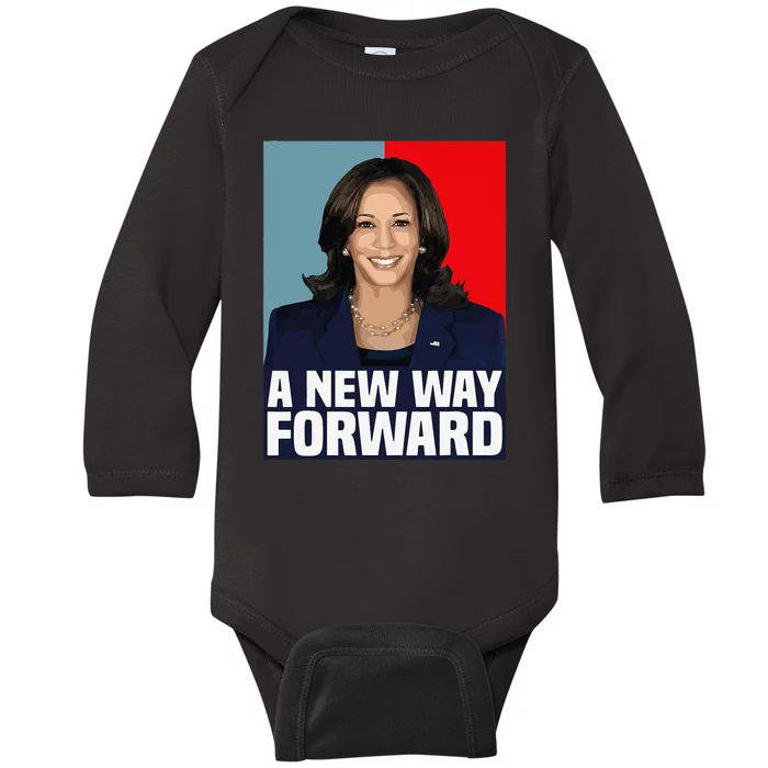 Kamala Harris 2024 A New Way Forward Election Baby Long Sleeve Bodysuit