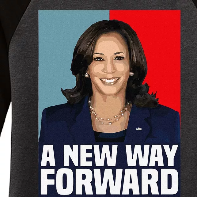 Kamala Harris 2024 A New Way Forward Election Women's Tri-Blend 3/4-Sleeve Raglan Shirt