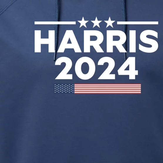 Kamala Harris 2024 For President Gift Performance Fleece Hoodie