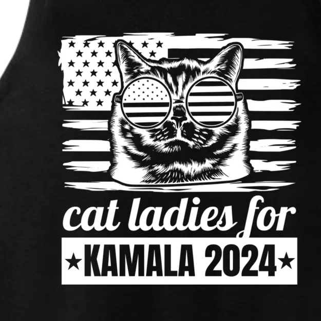 Kamala Harris 2024 Cat Lady Voting Cats Feminine Funny Women Ladies Tri-Blend Wicking Tank