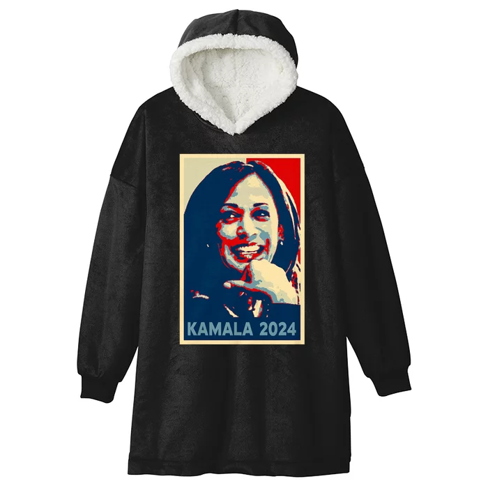 Kamala Harris 2024 For President Campaign Hooded Wearable Blanket