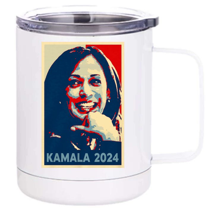 Kamala Harris 2024 For President Campaign Front & Back 12oz Stainless Steel Tumbler Cup