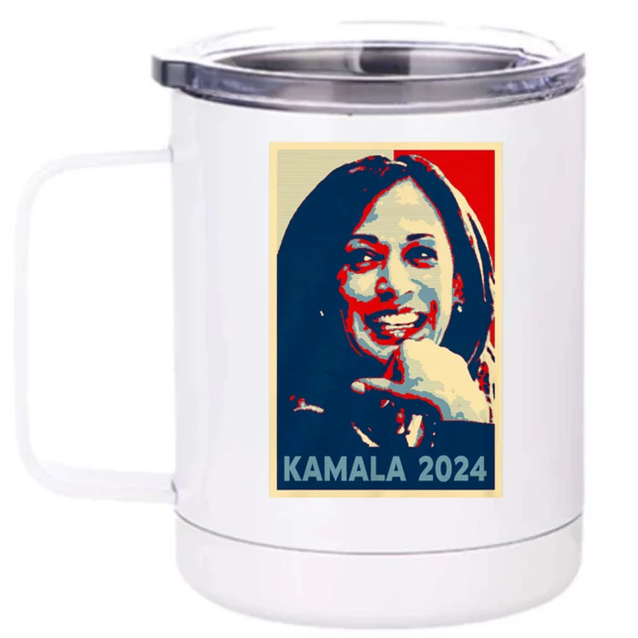 Kamala Harris 2024 For President Campaign Front & Back 12oz Stainless Steel Tumbler Cup