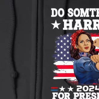 Kamala Harris 2024 Election Michelle Obama Do Something! Full Zip Hoodie