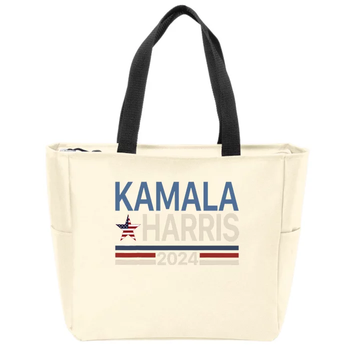 Kamala Harris 2024 For President Campaign Vote Election Zip Tote Bag