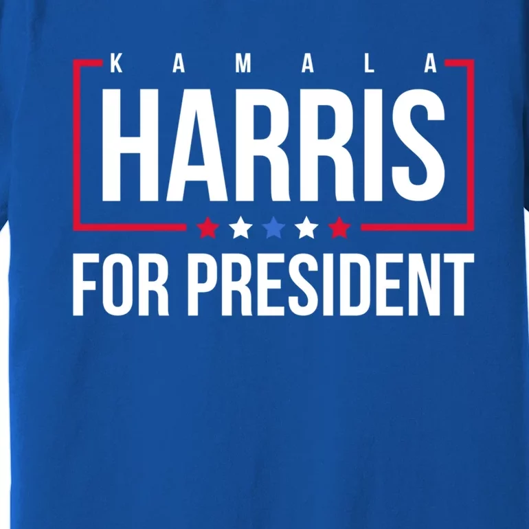 Kamala Harris 2024 For President Us Flag Democratic Funny Gift Premium T-Shirt