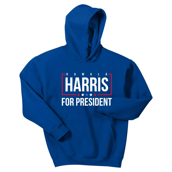 Kamala Harris 2024 For President Us Flag Democratic Funny Gift Kids Hoodie