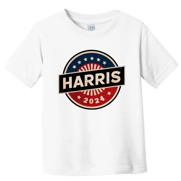 Kamala Harris 2024 For President Campaign 2024 Us Flag Toddler T-Shirt