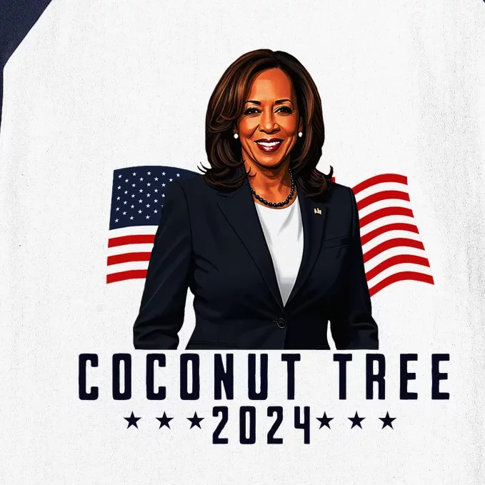 Kamala Harris 2024 Coconut Tree 2024 Vote Elect Kamala 2024 Baseball Sleeve Shirt