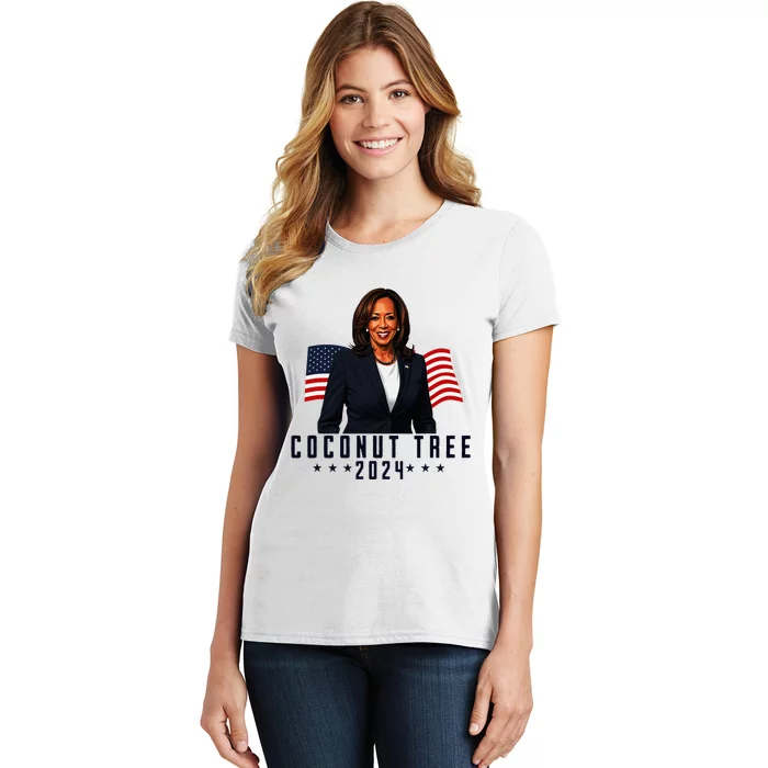 Kamala Harris 2024 Coconut Tree 2024 Vote Elect Kamala 2024 Women's T-Shirt