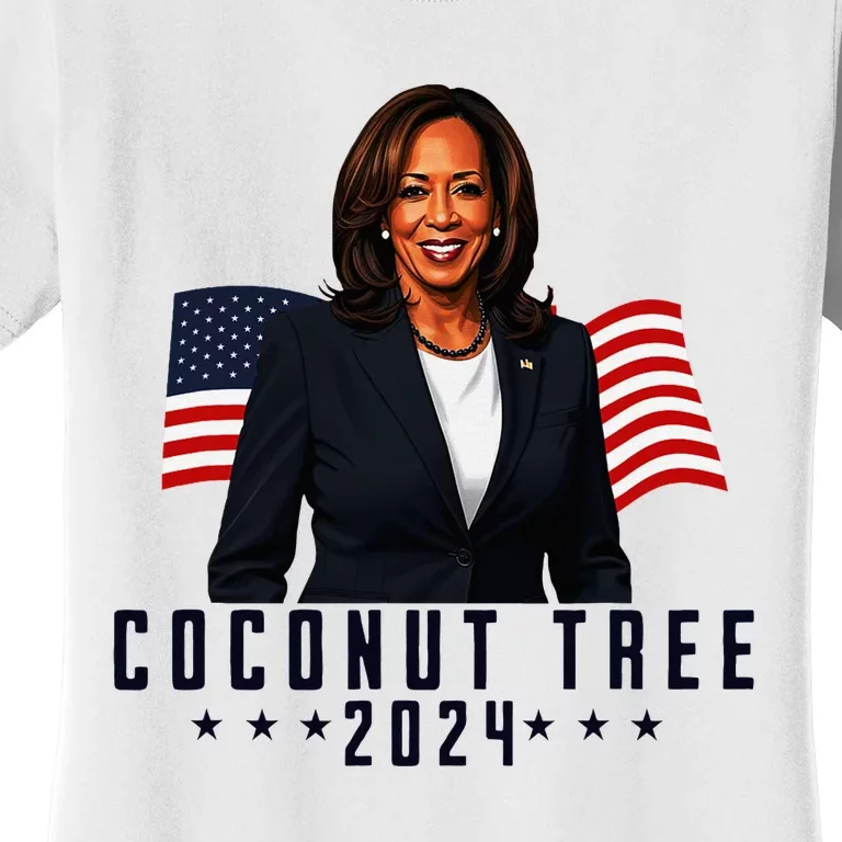 Kamala Harris 2024 Coconut Tree 2024 Vote Elect Kamala 2024 Women's T-Shirt