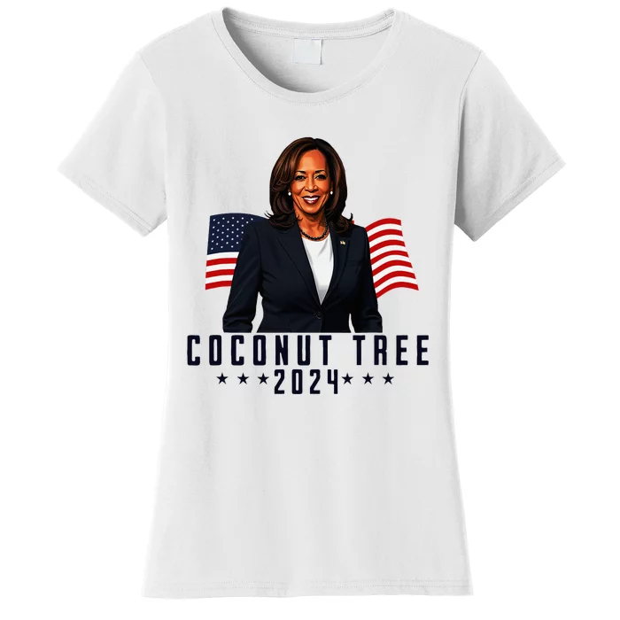 Kamala Harris 2024 Coconut Tree 2024 Vote Elect Kamala 2024 Women's T-Shirt