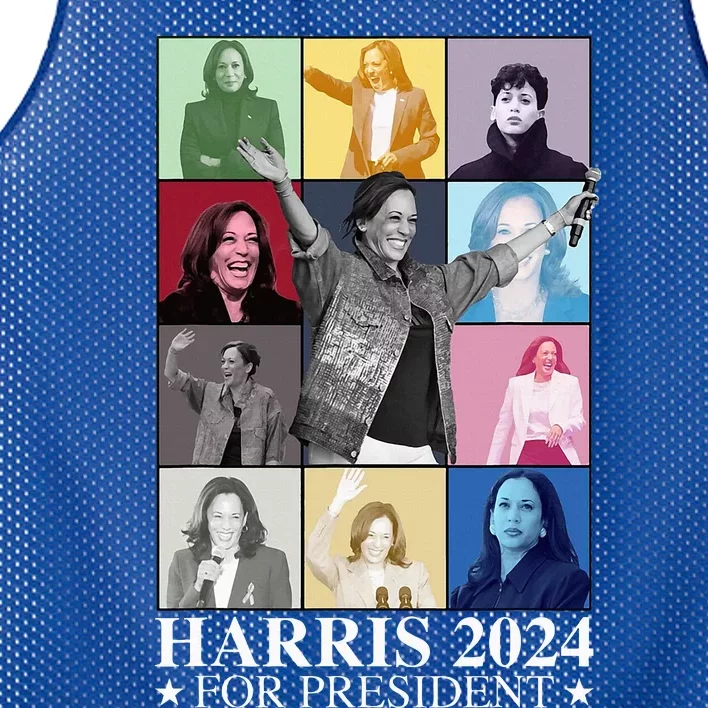 Kamala Harris 2024 Madam President Election Mesh Reversible Basketball Jersey Tank