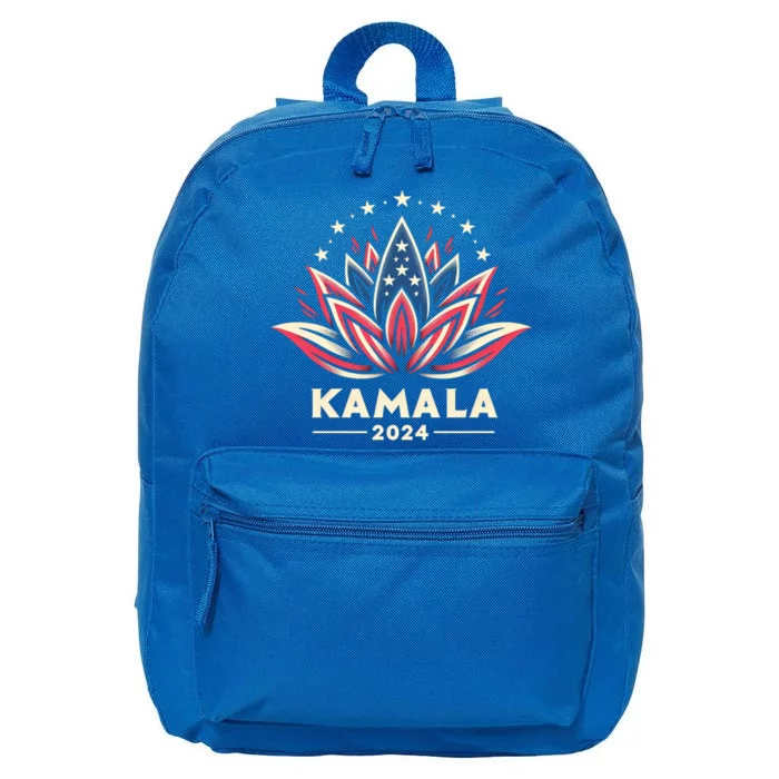 Kamala Harris 2024 Presidential Campaign American Lotus Meaningful Gift 16 in Basic Backpack