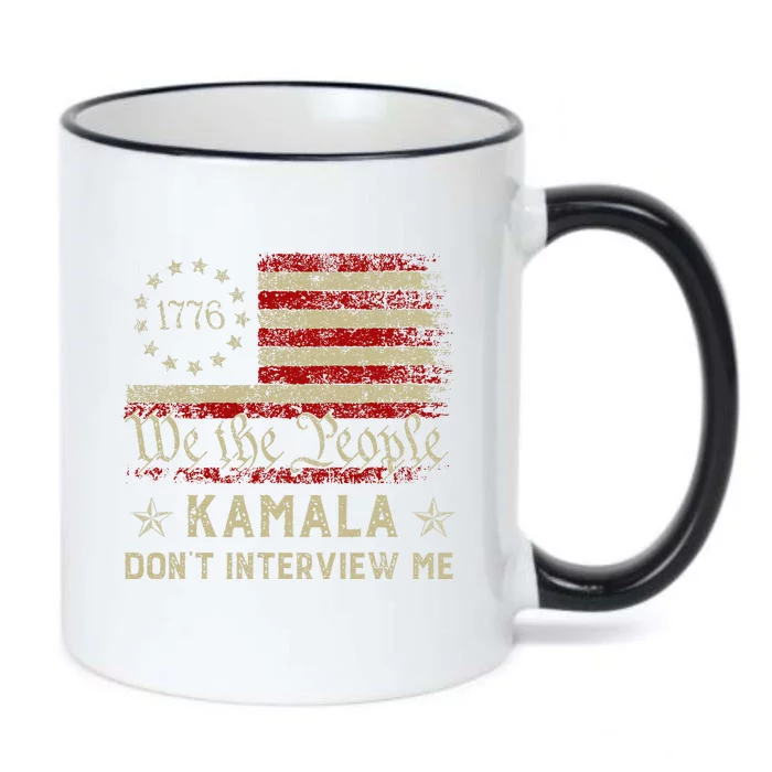 Kamala Harris 2024 Don’T Interview Me Black Color Changing Mug