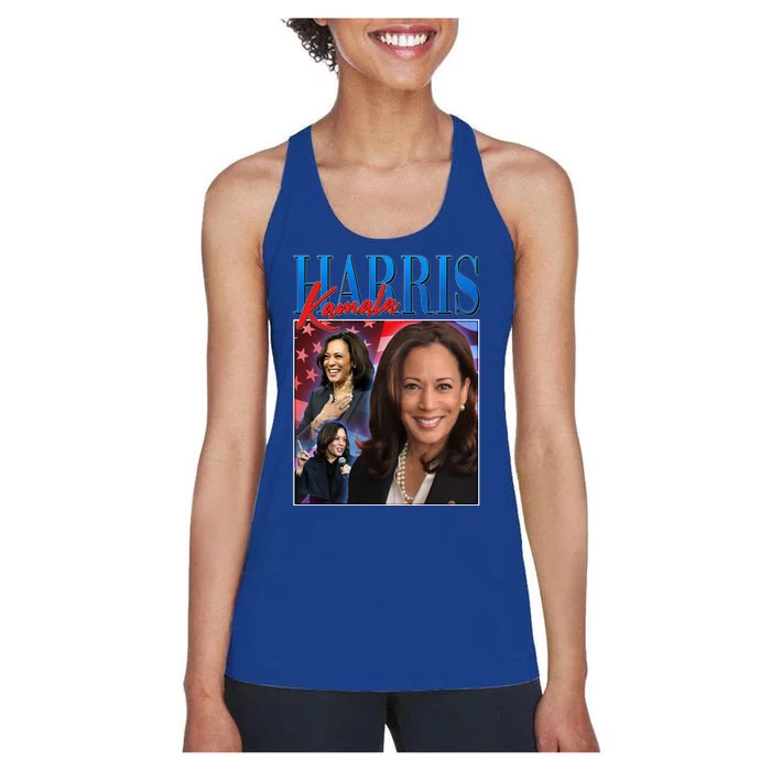 Kamala Harris 2024 Portrait Collage Women's Racerback Tank