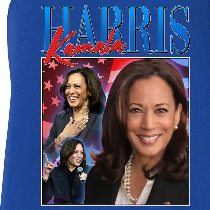 Kamala Harris 2024 Portrait Collage Women's Racerback Tank